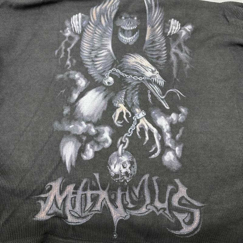古着 USED Tシャツ 長袖 Travis Scott トラヴィススコット ドラゴン プリント サーマル カットソー ロンT XL 黒 / ブラック / black メンズ USED 古着 中古 50168937