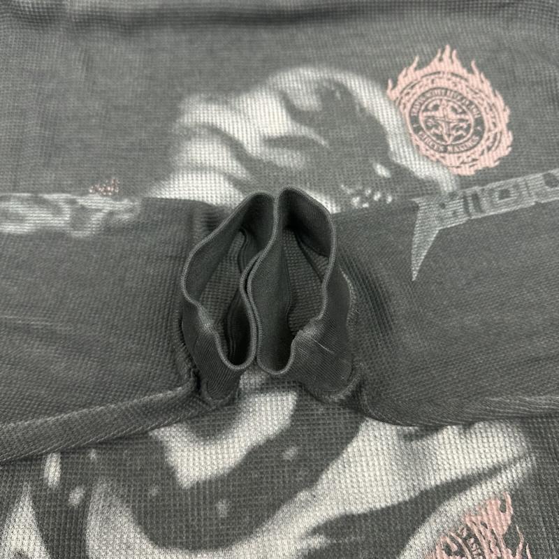 古着 USED Tシャツ 長袖 Travis Scott トラヴィススコット ドラゴン プリント サーマル カットソー ロンT XL 黒 / ブラック / black メンズ USED 古着 中古 50168937