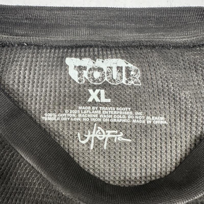 古着 USED Tシャツ 長袖 Travis Scott トラヴィススコット ドラゴン プリント サーマル カットソー ロンT XL 黒 / ブラック / black メンズ USED 古着 中古 50168937