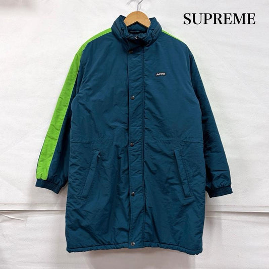 シュプリーム Supreme ジャケット、上着 ジャンパー、ブルゾン 17AW Stadium Parka ナイロン ジップアップ コート ブルゾン ジャケット コート ロゴ 刺繍 ロング S ロゴ、文字 X 刺繍 緑 / グリーン / green X 黄緑 / イエローグリーン / X 黒 / ブラック / black X 白 / ホワイト / white メンズ USED 古着 中古 50168940