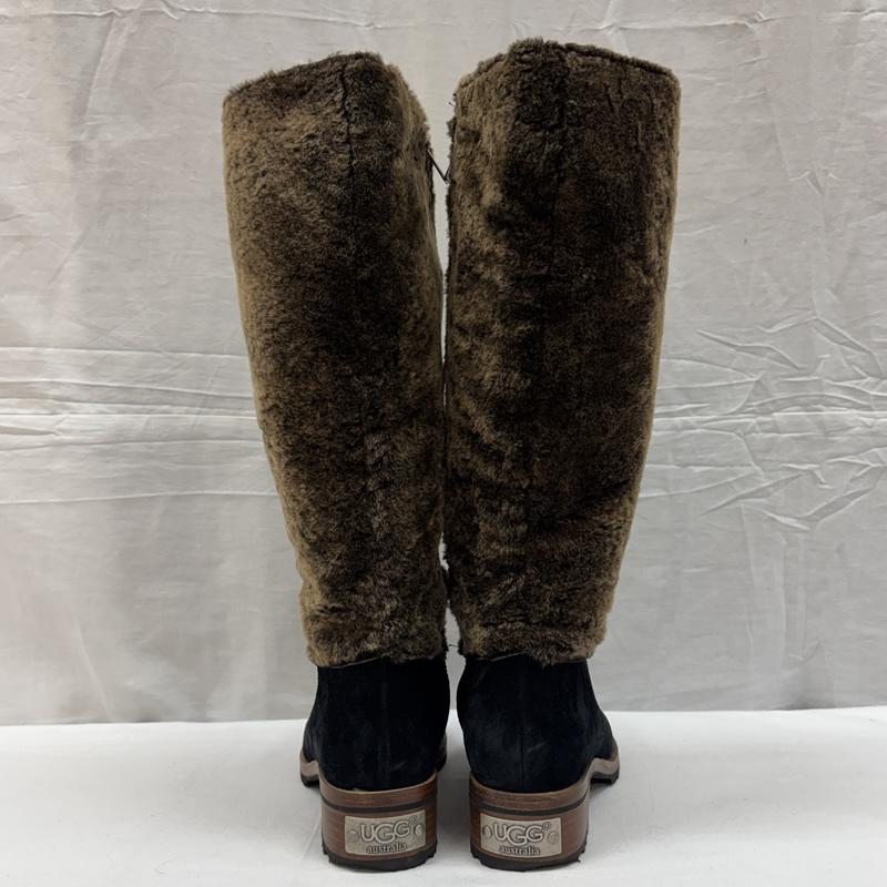 アグ UGG ブーツ ロングブーツ スエードレザー ムートン コンビ サイドジップ ロング ブーツ 23.0cm レディース USED 古着 中古 50168942