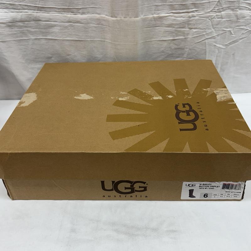 アグ UGG ブーツ ロングブーツ S/N1873 スエードレザー ボア ムートン ロング ブーツ サイドボタン 23.0cm レディース USED 古着 中古 50168943