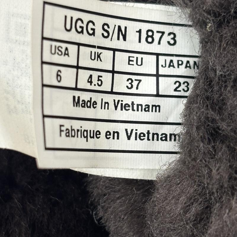 アグ UGG ブーツ ロングブーツ S/N1873 スエードレザー ボア ムートン ロング ブーツ サイドボタン 23.0cm レディース USED 古着 中古 50168943