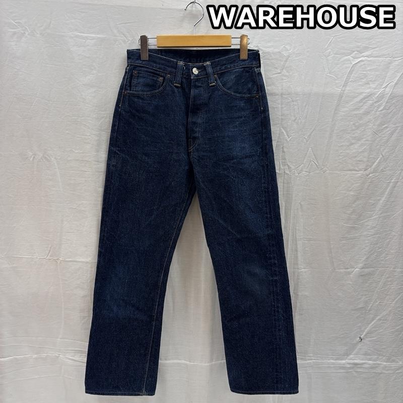 ウエアハウス WAREHOUSE パンツ デニム、ジーンズ 1000XX1000 デニム パンツ 革パッチ 隠しリベット Vステッチ 耳付き セルビッジ 29インチ メンズ USED 古着 中古 50168945