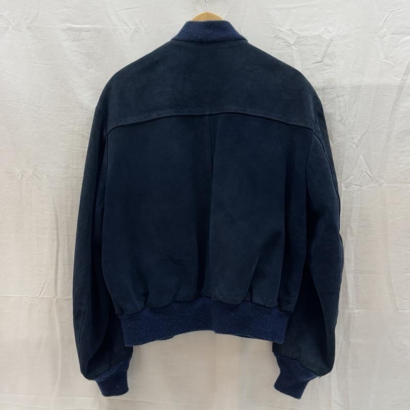 ショット schott ジャケット、上着 レザージャケット 327 スエードレザー ジップアップ ボンバー ジャケット 46 紺 / ネイビー / navy メンズ USED 古着 中古 50168946