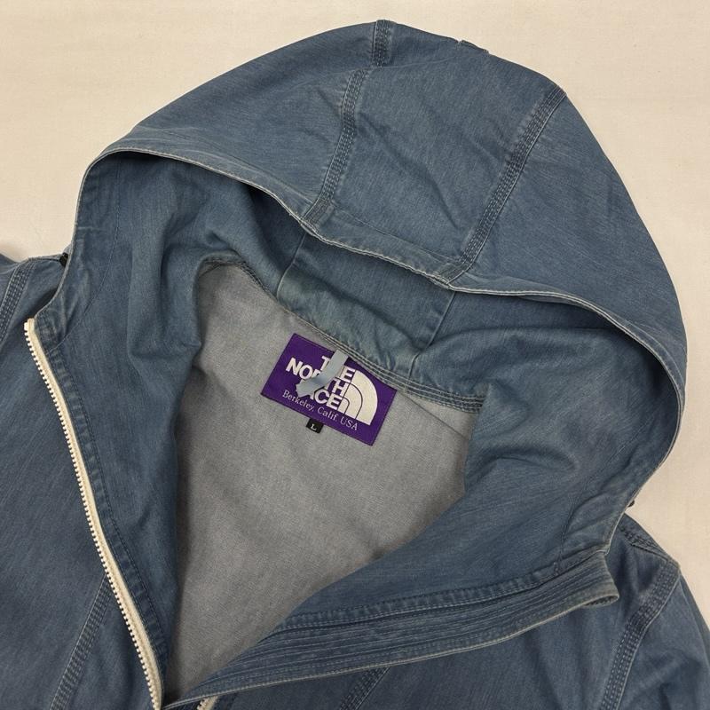 ザ ノースフェイス パープルレーベル THE NORTH FACE PURPLE LABEL ジャケット、上着 ジャンパー、ブルゾン NP2373N インディゴ染 ジップアップ フード アウトドア ジャケット L メンズ USED 古着 中古 50168947