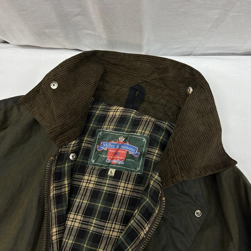 古着 USED ジャケット、上着 ジャンパー、ブルゾン Miller＆Simons イングランド製 オイルド コットン ジャケット チェックライナー L メンズ USED 古着 中古 50168950