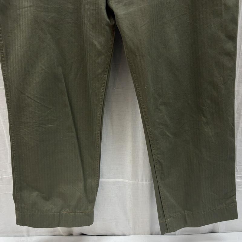 ドライボーンズ Dry Bones ボトムス ボトムス ヘリンボーン USN ステンシル ミリタリー パンツ 月桂樹ボタン - メンズ USED 古着 中古 50168956