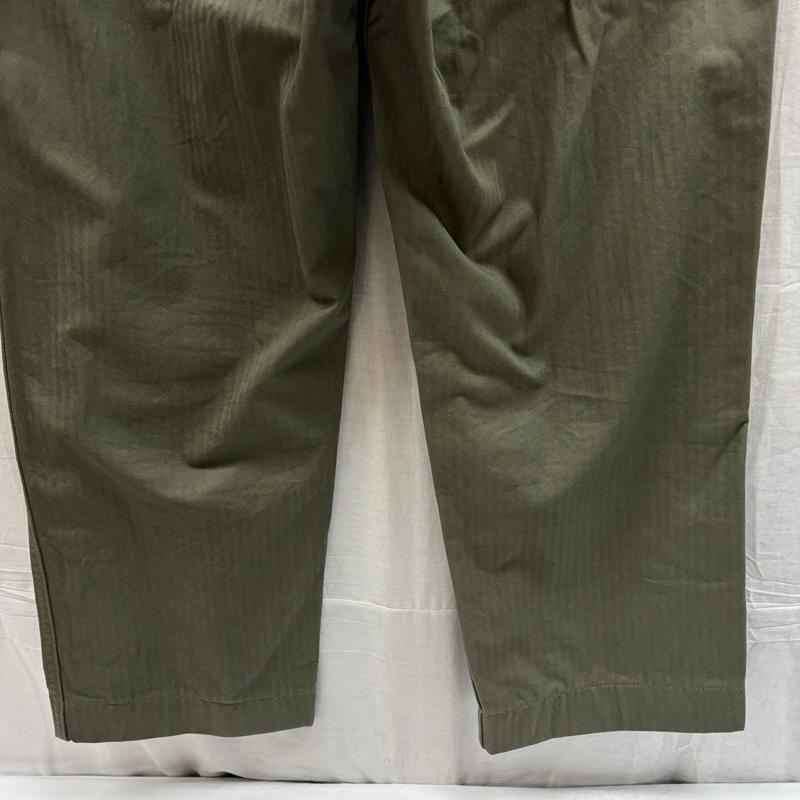ドライボーンズ Dry Bones ボトムス ボトムス ヘリンボーン USN ステンシル ミリタリー パンツ 月桂樹ボタン - メンズ USED 古着 中古 50168956
