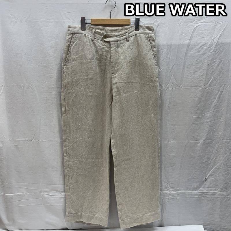 古着 USED ボトムス ボトムス BLUE WATER ブルーウォーター ヘリンボーン リネン トラウザー パンツ L メンズ USED 古着 中古 50168957