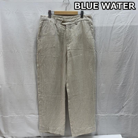 古着 USED ボトムス ボトムス BLUE WATER ブルーウォーター ヘリンボーン リネン トラウザー パンツ L メンズ USED 古着 中古 50168957