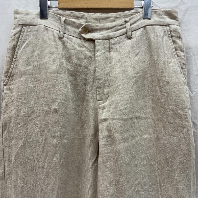 古着 USED ボトムス ボトムス BLUE WATER ブルーウォーター ヘリンボーン リネン トラウザー パンツ L メンズ USED 古着 中古 50168957