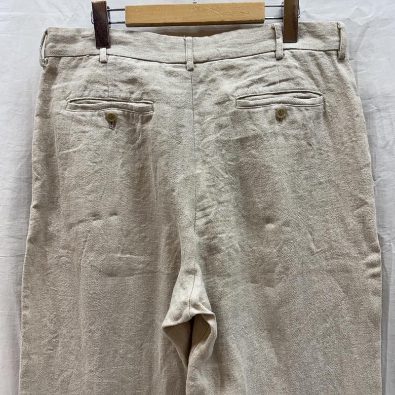 古着 USED ボトムス ボトムス BLUE WATER ブルーウォーター ヘリンボーン リネン トラウザー パンツ L メンズ USED 古着 中古 50168957