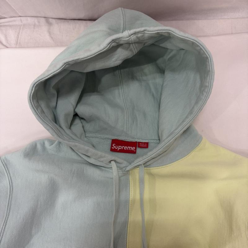 シュプリーム Supreme パーカー 長袖 17AW Split Old English Hooded Sweatshirt パーカー L ロゴ、文字 水色 / ライトブルー / X アイボリー / アイボリー / メンズ USED 古着 中古 50168962