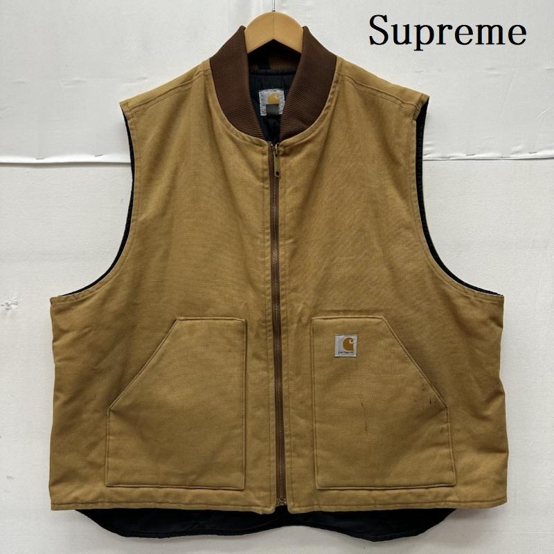 カーハート Carhartt ベスト ベスト メキシコ製 ダック ベスト V01 BRN XXL ベージュ / ベージュ / beige メンズ USED 古着 中古 50168963
