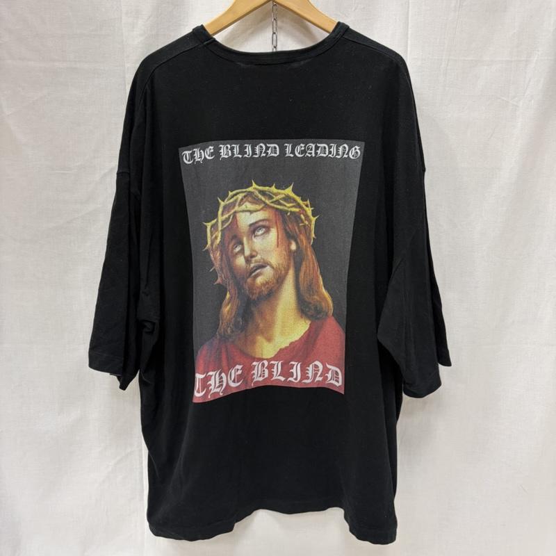 クーティープロダクションズ COOTIE PRODUCTIONS Tシャツ 半袖 キリスト プリント Tシャツ BLIND L ロゴ、文字 X プリント 黒 / ブラック / black メンズ USED 古着 中古 50168966