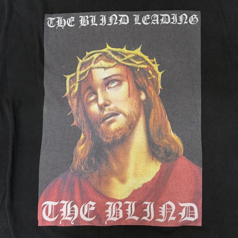 クーティープロダクションズ COOTIE PRODUCTIONS Tシャツ 半袖 キリスト プリント Tシャツ BLIND L ロゴ、文字 X プリント 黒 / ブラック / black メンズ USED 古着 中古 50168966