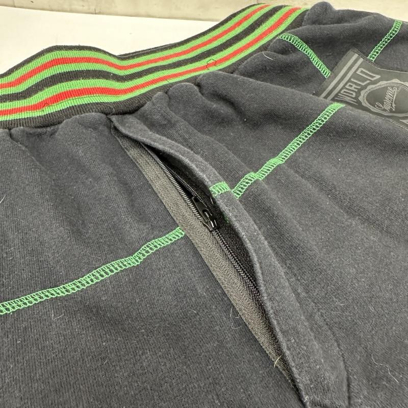 シュプリーム Supreme パンツ ショートパンツ WORLD FAMOUS ステッチワーク スウェット ショーツ ハーフ パンツ M 黒 / ブラック / black メンズ USED 古着 中古 50168968