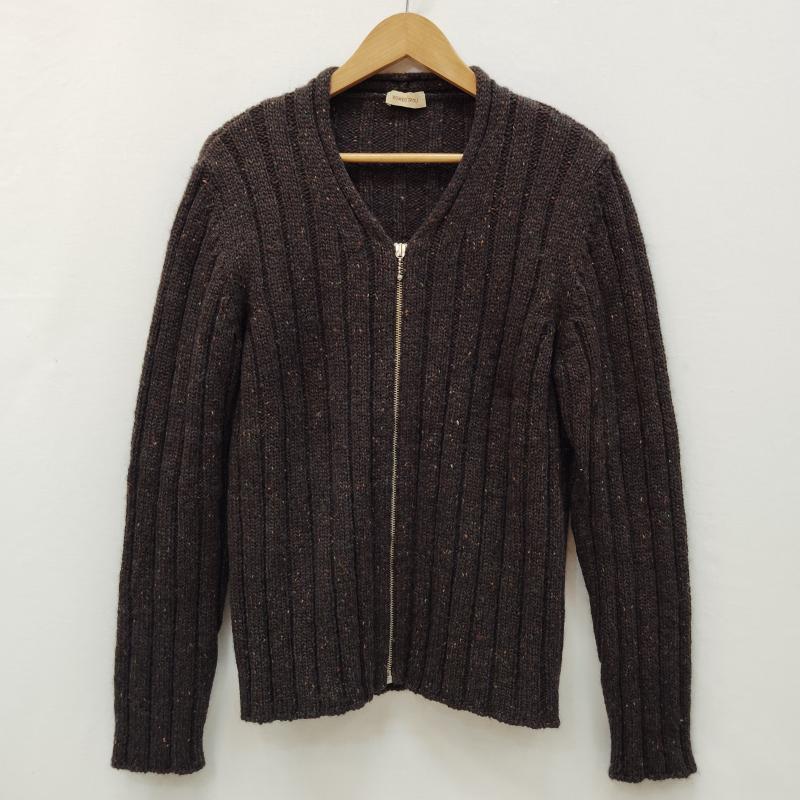 ロメオジリ ROMEO GIGLI ニット、セーター 長袖 カーディガン ジャケット フルジップ リブ ニット MADE IN ITALY イタリア製 - 茶 / ブラウン / brown メンズ USED 古着 中古 50168969