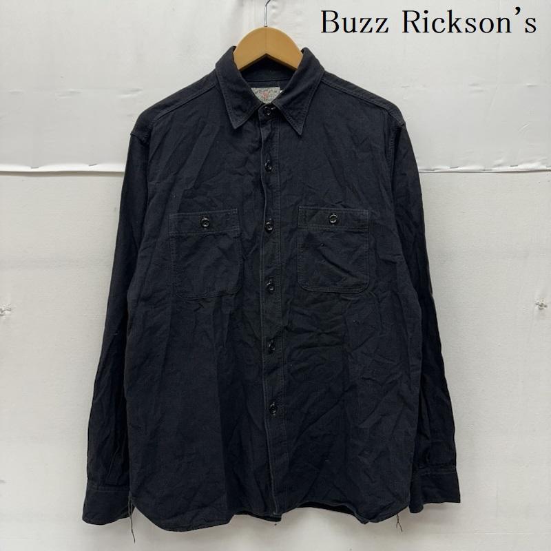 バズリクソンズ Buzz Rickson s シャツ、ブラウス 長袖 WILLIAM GIBSON COLLECTION ブラック シャンブレー ワーク シャツ BR29143 - 黒 / ブラック / black メンズ USED 古着 中古 50168970