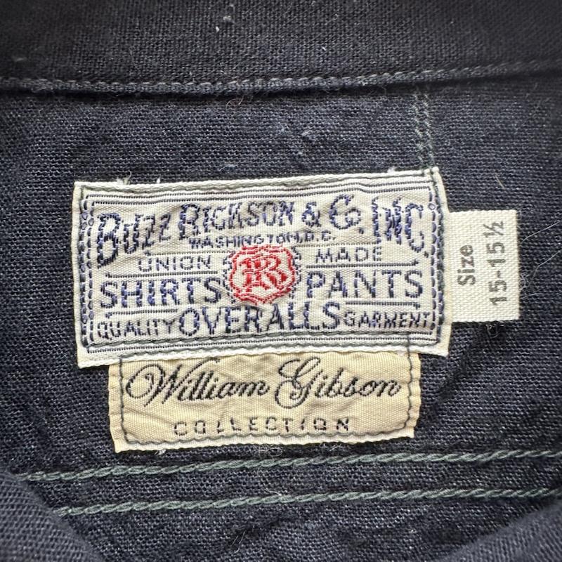 バズリクソンズ Buzz Rickson s シャツ、ブラウス 長袖 WILLIAM GIBSON COLLECTION ブラック シャンブレー ワーク シャツ BR29143 - 黒 / ブラック / black メンズ USED 古着 中古 50168970