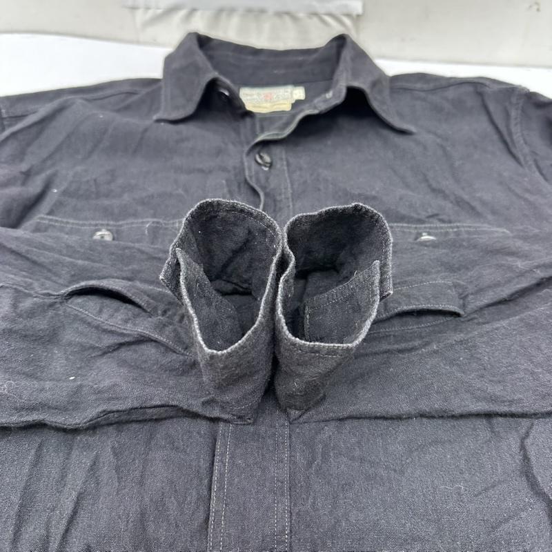 バズリクソンズ Buzz Rickson s シャツ、ブラウス 長袖 WILLIAM GIBSON COLLECTION ブラック シャンブレー ワーク シャツ BR29143 - 黒 / ブラック / black メンズ USED 古着 中古 50168970