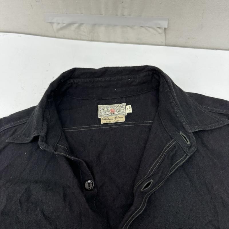 バズリクソンズ Buzz Rickson s シャツ、ブラウス 長袖 WILLIAM GIBSON COLLECTION ブラック シャンブレー ワーク シャツ BR29143 - 黒 / ブラック / black メンズ USED 古着 中古 50168970