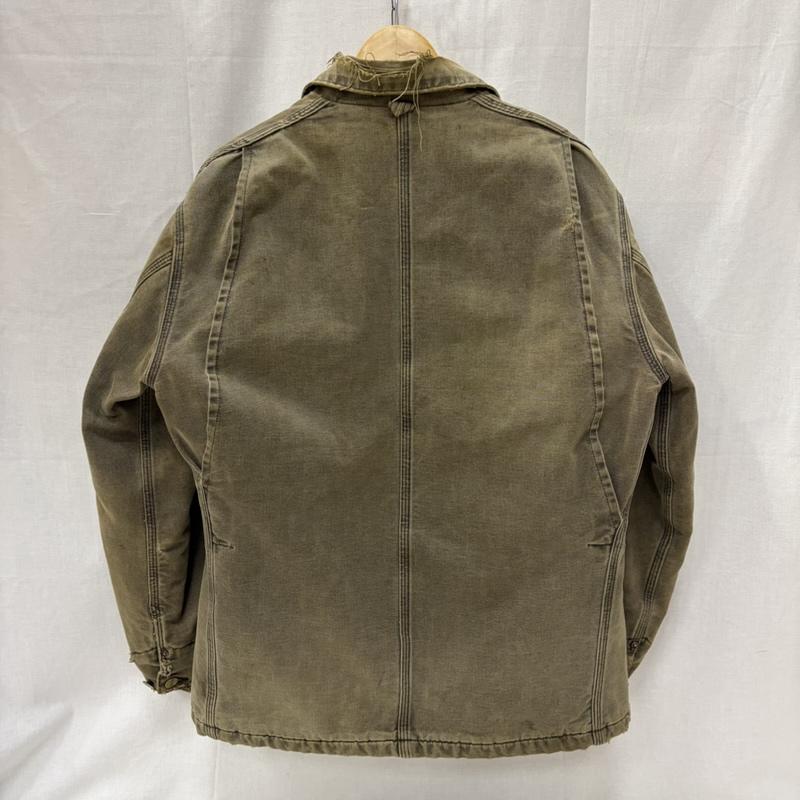 カーハート Carhartt ジャケット、上着 ジャケット、ブレザー 80s 90s CB182 ヴィンテージ フェード加工 ブランケット ミシガン チョアコート カバーオール M ロゴ、文字 茶 / ブラウン / brown メンズ USED 古着 中古 50168971