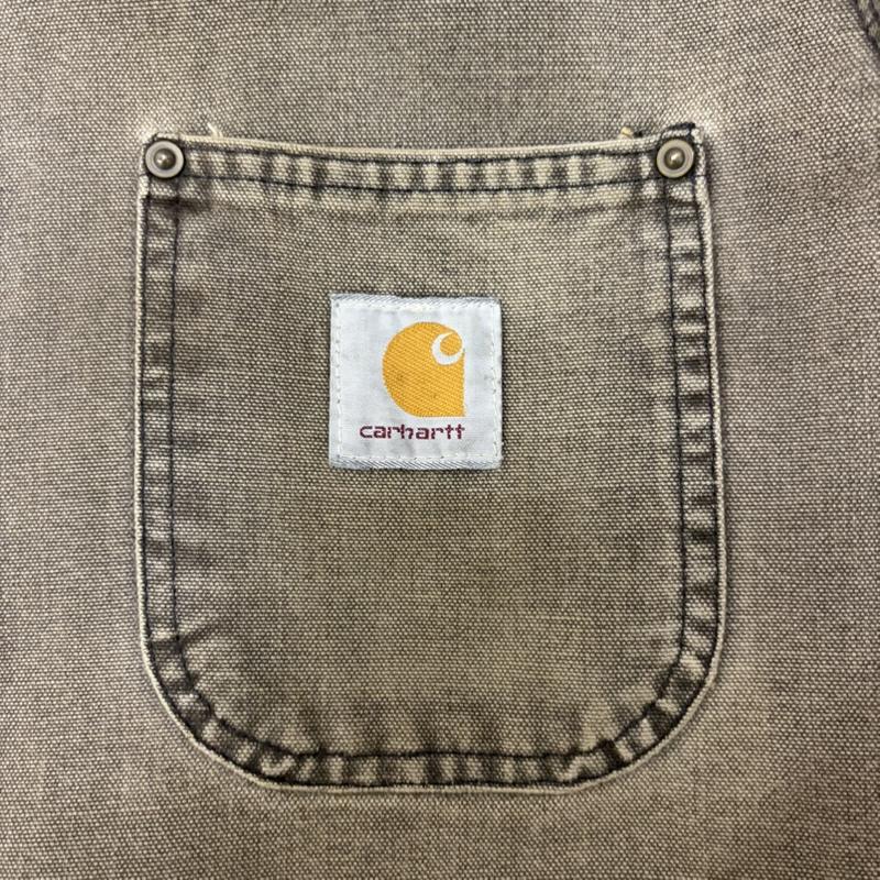 カーハート Carhartt ジャケット、上着 ジャケット、ブレザー 80s 90s CB182 ヴィンテージ フェード加工 ブランケット ミシガン チョアコート カバーオール M ロゴ、文字 茶 / ブラウン / brown メンズ USED 古着 中古 50168971
