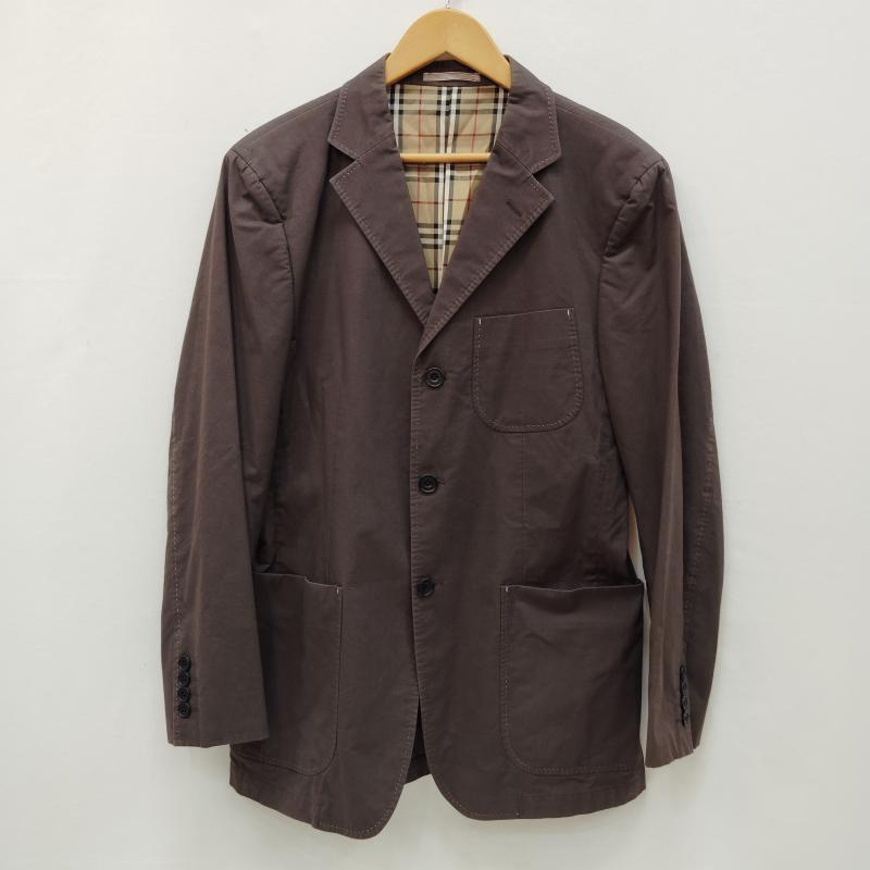バーバリーブラックレーベル BURBERRY BLACK LABEL ジャケット、上着 ジャケット、ブレザー コットン テーラード ジャケット 裏地 ノバチェック柄 BME73 403 58 M 茶 / ブラウン / brown メンズ USED 古着 中古 50168973