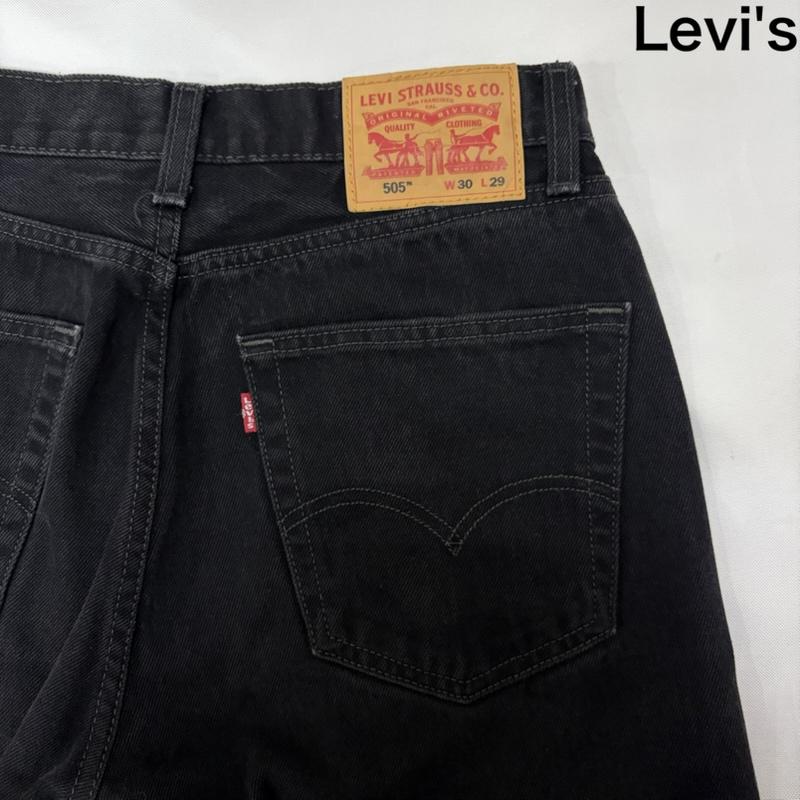 リーバイス Levi s パンツ デニム、ジーンズ 505 ブラック デニム パンツ W30/L29 エジプト製 30インチ 無地 黒 / ブラック / black メンズ USED 古着 中古 50168977