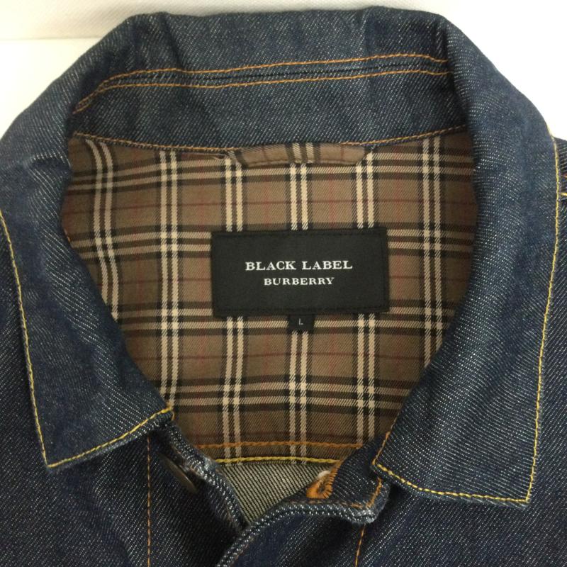 バーバリーブラックレーベル BURBERRY BLACK LABEL ジャケット、上着 ジャンパー、ブルゾン BURBERRY BLACK LABEL バーバリーブラックレーベル デニムジャケット D1F08-109-26 L 無地 インディゴ / インディゴ / Indigo メンズ USED 古着 中古 50168981
