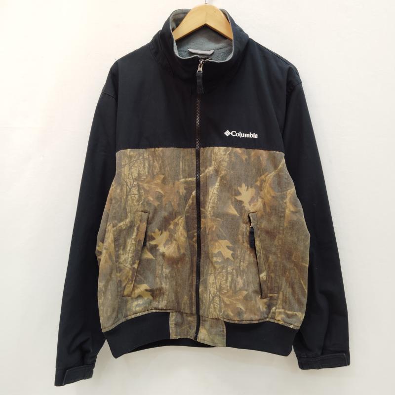 コロンビア Columbia ジャケット、上着 ジャンパー、ブルゾン ロマビスタ スタンドネック ジャケット カモフラージュ ティンバーウルフ 切り替え デザイン L 黒 / ブラック / black X 茶 / ブラウン / brown メンズ USED 古着 中古 50168982