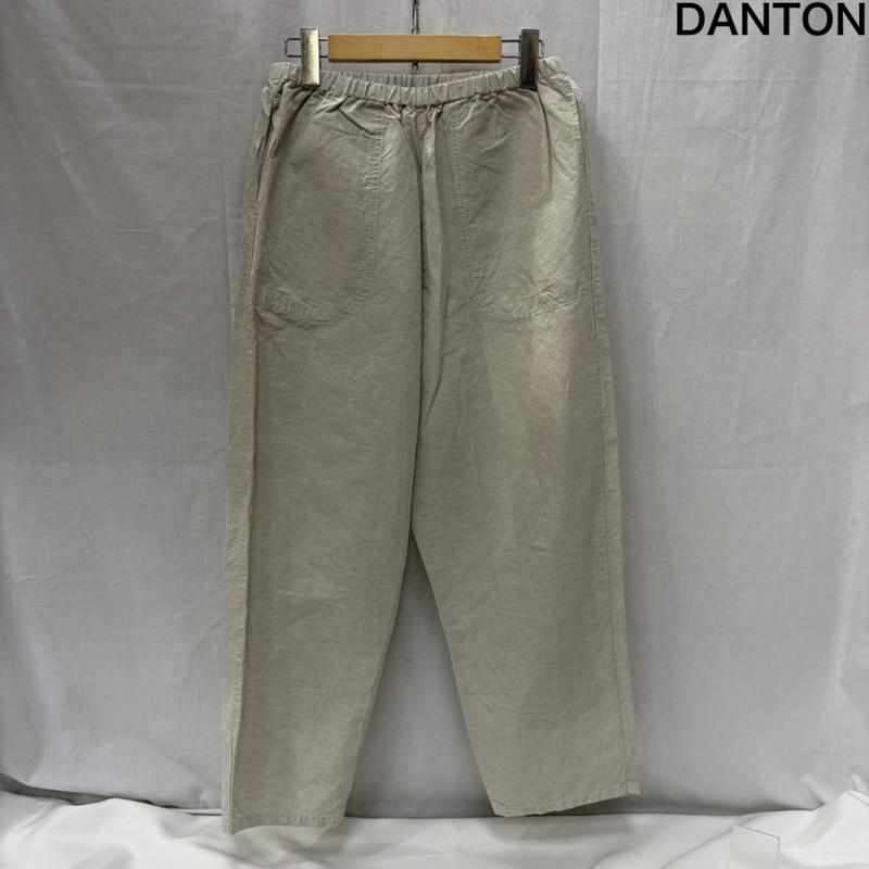 ダントン Danton パンツ ワークパンツ、ペインターパンツ コットンリネンウェザーイージーパンツ JD-2540-LHP White 38 - 無地 アイボリー / アイボリー / レディース USED 古着 中古 50168989