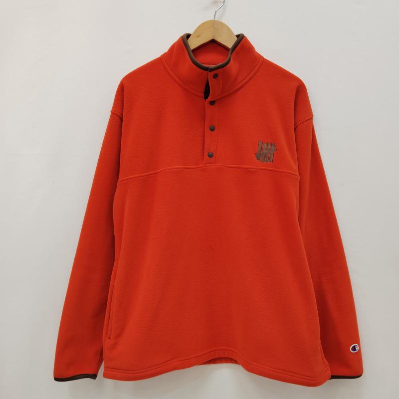 チャンピオン Champion ジャケット、上着 ジャンパー、ブルゾン UNDEFEATED コラボ ポーラテック スナップ ジャケット フリース プルオーバー パイピング L 橙 / オレンジ / orange X 茶 / ブラウン / brown メンズ USED 古着 中古 50168990