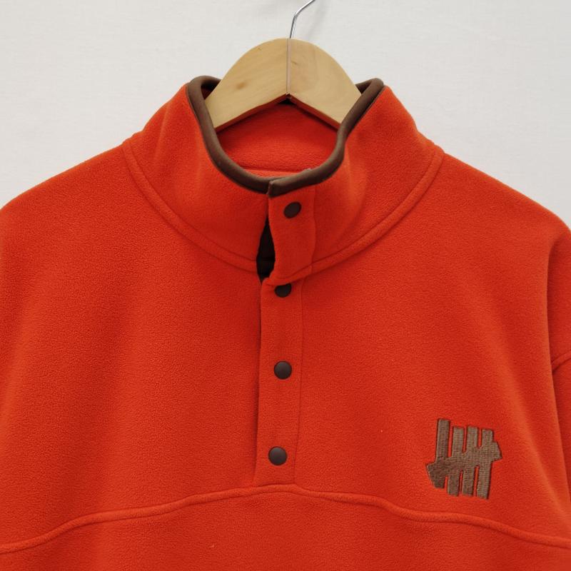 チャンピオン Champion ジャケット、上着 ジャンパー、ブルゾン UNDEFEATED コラボ ポーラテック スナップ ジャケット フリース プルオーバー パイピング L 橙 / オレンジ / orange X 茶 / ブラウン / brown メンズ USED 古着 中古 50168990