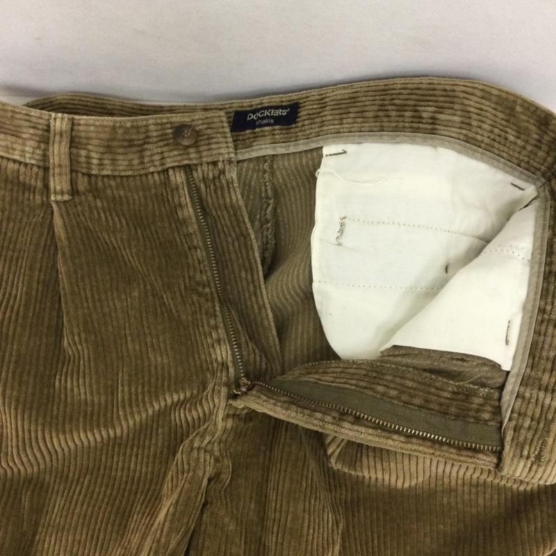 ドッカーズ DOCKERS パンツ チノパン DOCKERS 2タック 太畝コーデュロイパンツ 33インチ 無地 茶 / ブラウン / brown メンズ USED 古着 中古 50168991