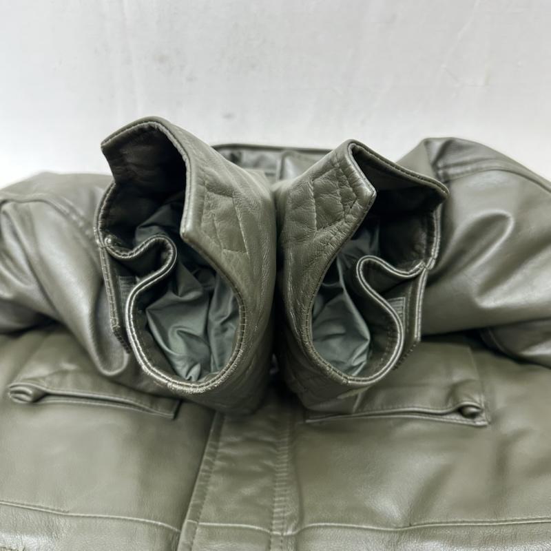 アベイシングエイプ A BATHING APE ジャケット、上着 ダウンジャケット M65 レザー ダウン ジャケット XS カーキオリーブ / カーキオリーブ / メンズ USED 古着 中古 50168992