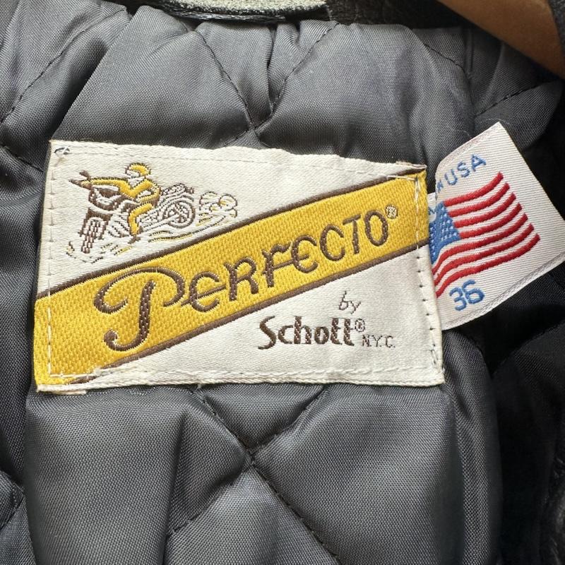 ショット schott ジャケット、上着 ライダース USA製 ダブル ライダース ロング レザ－ ジャケット 36 黒 / ブラック / black メンズ USED 古着 中古 50168994