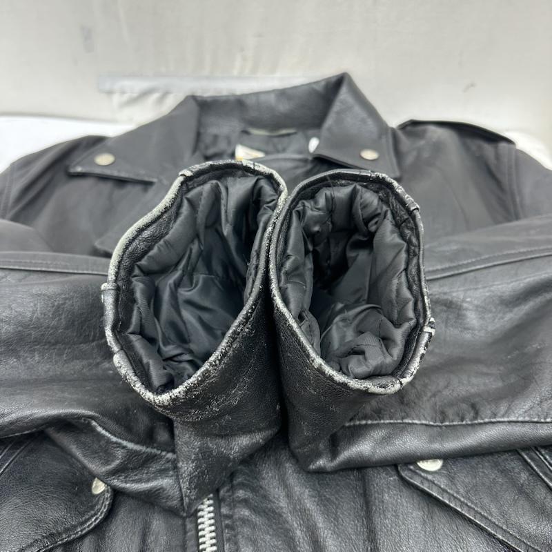 ショット schott ジャケット、上着 ライダース USA製 ダブル ライダース ロング レザ－ ジャケット 36 黒 / ブラック / black メンズ USED 古着 中古 50168994