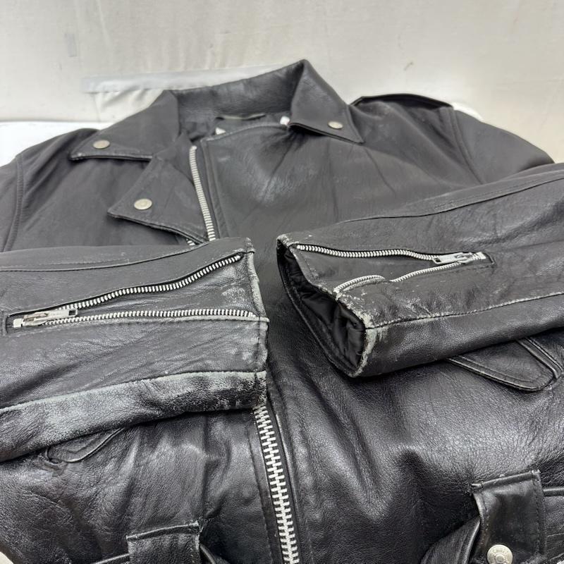 ショット schott ジャケット、上着 ライダース USA製 ダブル ライダース ロング レザ－ ジャケット 36 黒 / ブラック / black メンズ USED 古着 中古 50168994