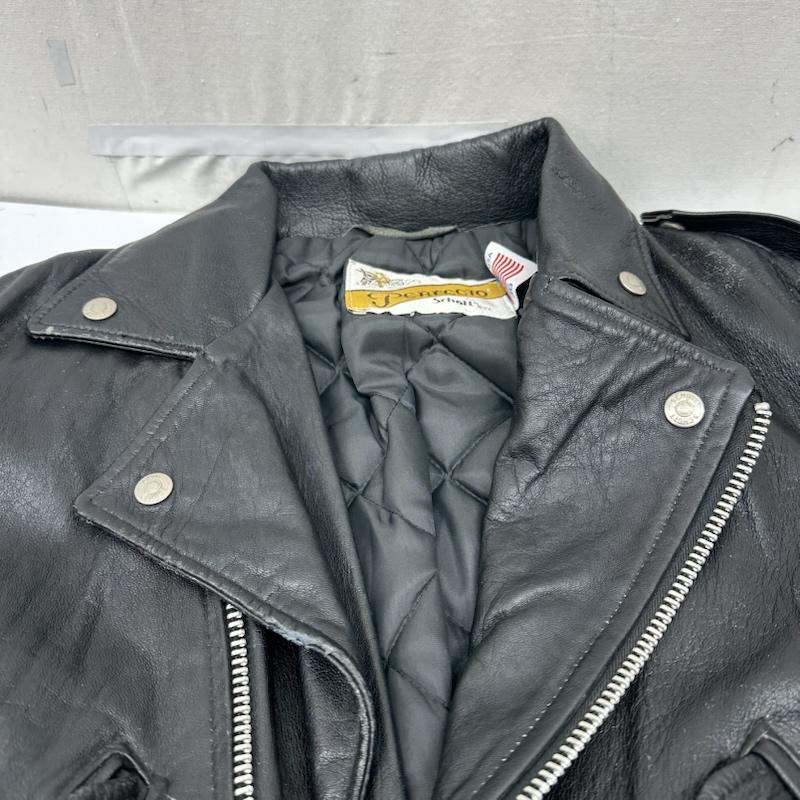 ショット schott ジャケット、上着 ライダース USA製 ダブル ライダース ロング レザ－ ジャケット 36 黒 / ブラック / black メンズ USED 古着 中古 50168994