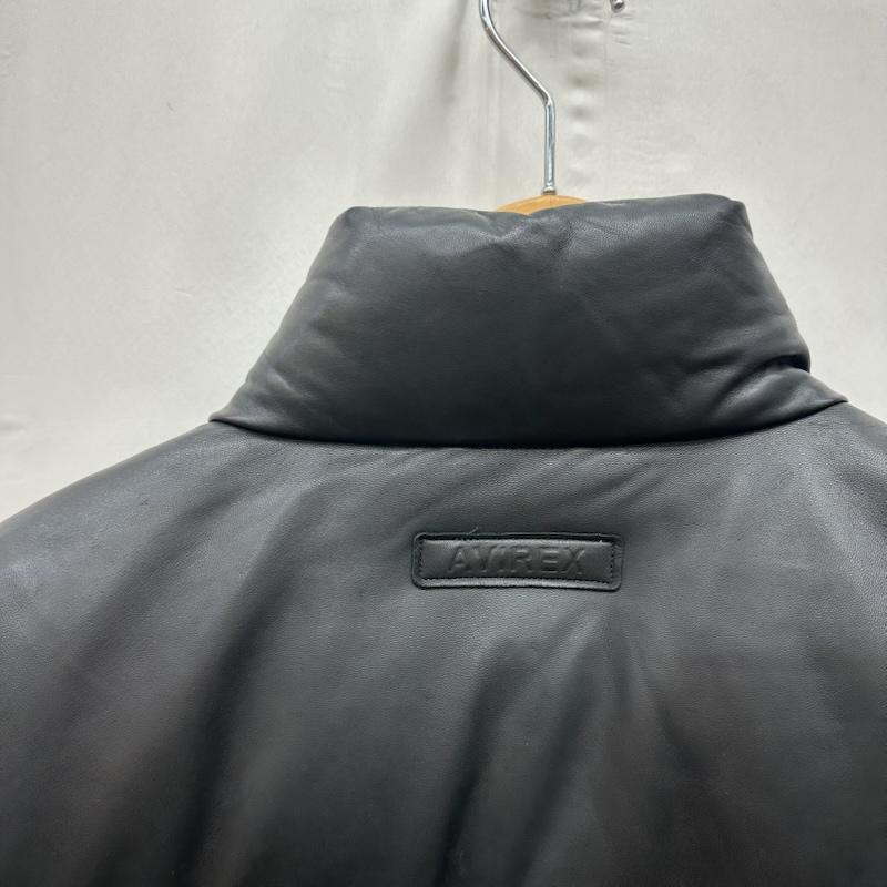 アヴィレックス AVIREX ジャケット、上着 ダウンジャケット ラム レザー ダウン ジャケット 6141050 M 黒 / ブラック / black メンズ USED 古着 中古 50168999