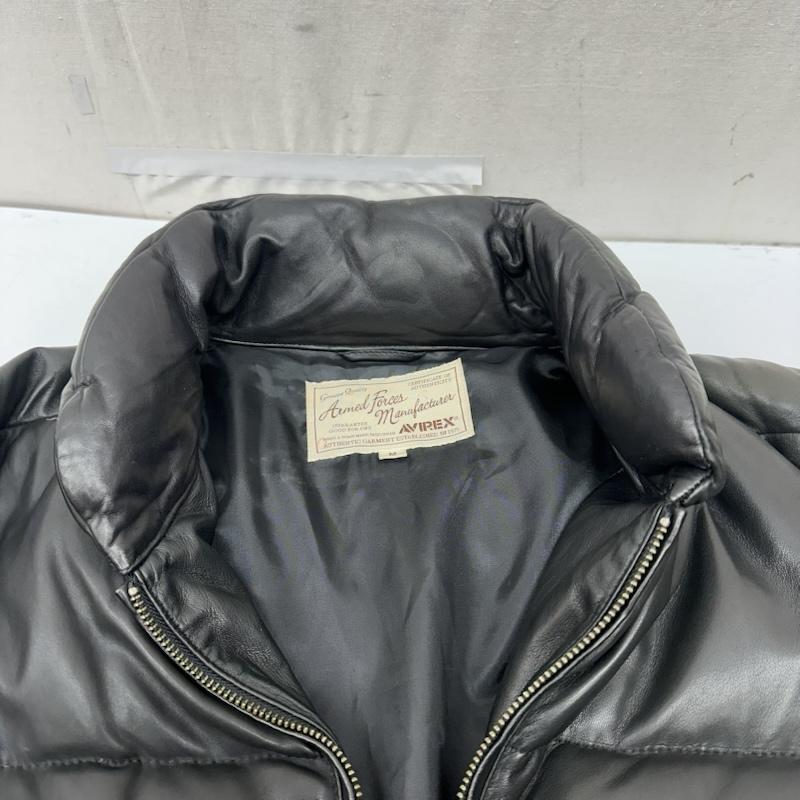 アヴィレックス AVIREX ジャケット、上着 ダウンジャケット ラム レザー ダウン ジャケット 6141050 M 黒 / ブラック / black メンズ USED 古着 中古 50168999