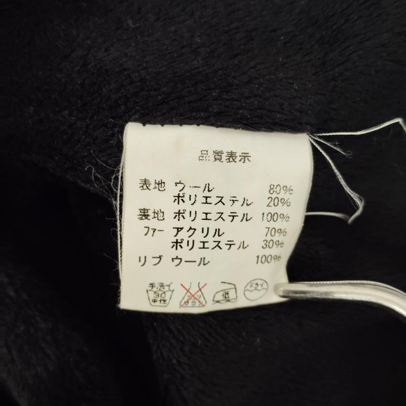 ナインルーラーズ NINE RULAZ パーカー 長袖 ジップアップ パーカー ボリューム フェイク ファー エンブレム風 刺繍 ワッペン XL 黒 / ブラック / black メンズ USED 古着 中古 50169001