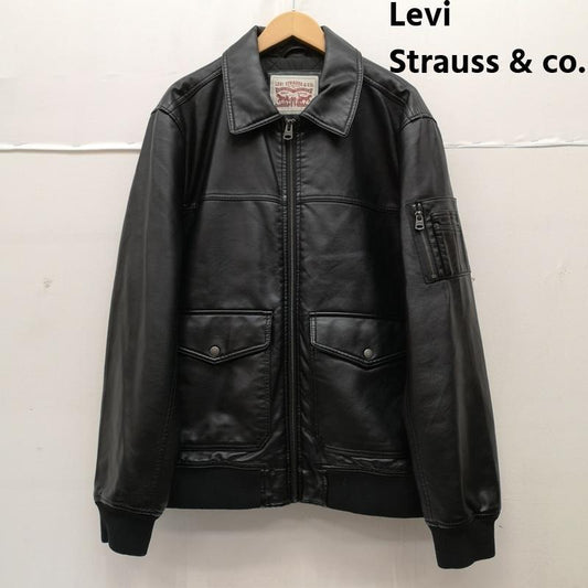 リーバイストラウスアンドコー Levi Strauss & co. ジャケット、上着 レザージャケット A-2 MA-1 スタイル フェイク レザー ジャケット A7753-0001 L 黒 / ブラック / black メンズ USED 古着 中古 50169013