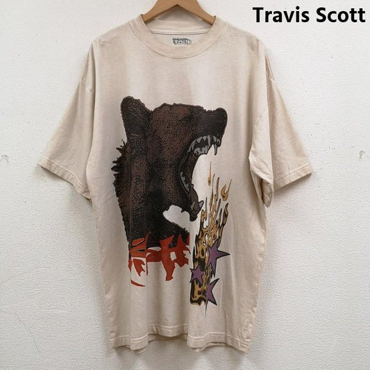 古着 USED Tシャツ 半袖 Travis Scottトラヴィス スコット UTOPIA Circus Maximus Tour 半袖 Tシャツ S/S TEE XL 白 / ホワイト / white X ベージュ / ベージュ / beige メンズ USED 古着 中古 50169016
