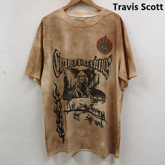 古着 USED Tシャツ 半袖 Travis Scottトラヴィス スコット Circus Maximus tour 半袖 Tシャツ S/S TEE XL ベージュ / ベージュ / beige メンズ USED 古着 中古 50169018
