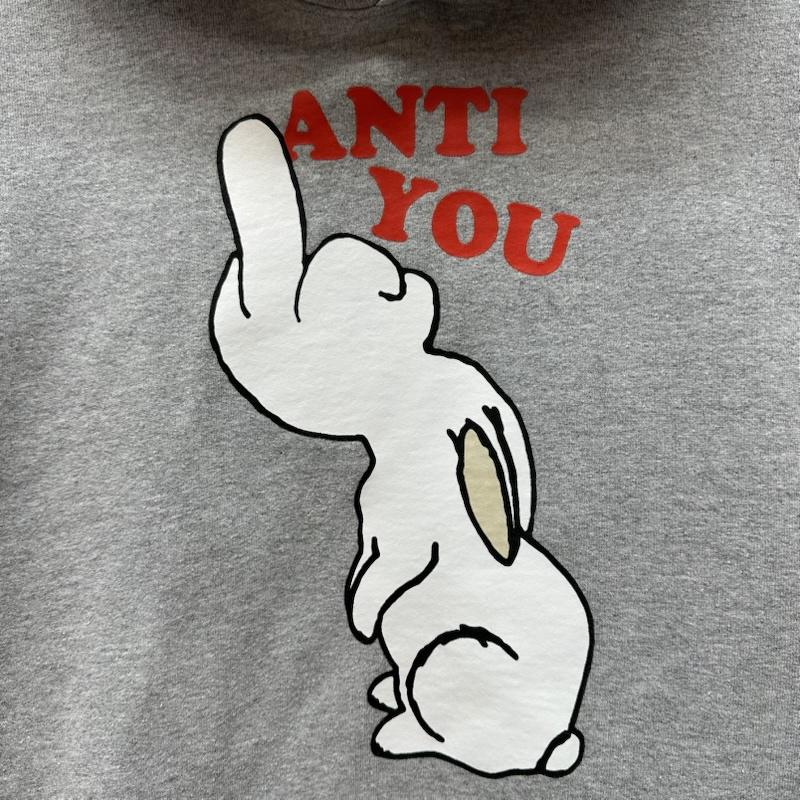 シュプリーム Supreme パーカー 長袖 23SS UNDERCOVER Anti You Hooded Sweatshirt プリント パーカー XL 灰 / グレー / gray メンズ USED 古着 中古 50169020