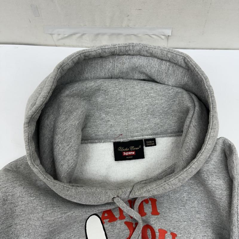 シュプリーム Supreme パーカー 長袖 23SS UNDERCOVER Anti You Hooded Sweatshirt プリント パーカー XL 灰 / グレー / gray メンズ USED 古着 中古 50169020